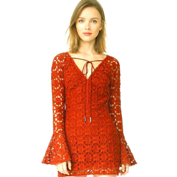 Free People NWT Back to Black Terracotta mini dres - Picture 4 of 8